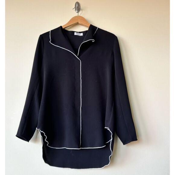 ARITZIA Babaton Rena Black Blouse - Picture 3 of 5